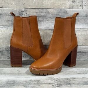 TORY BURCH CARSON LUG SOLE ANKLE BOOT - Toasted Caramel - Sz - 11 .US